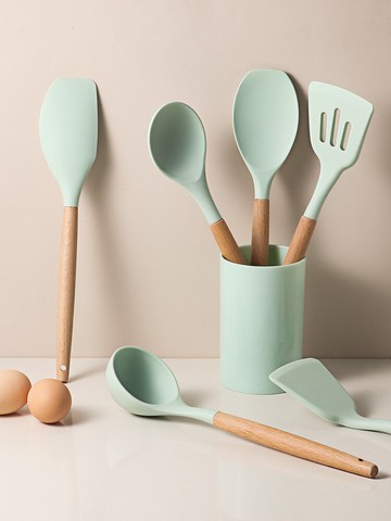 硅膠鏟不粘鍋專用炒菜鏟子家用耐高溫湯勺廚具套裝不傷鍋硅膠鍋鏟