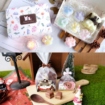 禮物1+1❤️三日內出貨❤️愛心公益【幸福狗流浪中途協會】巧克力太妃糖+手作貓掌蠟燭香氛禮盒   幫助苗栗流浪貓狗協會義賣 情人 告白 情人節禮物 咪妮手作甜點店公益合作