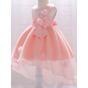 嬰兒禮服女寶寶蓬蓬紗滿月百天周歲抓周公主裙小花童婚紗連衣裙潮