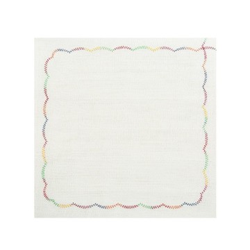 茉家 彩虹邊框多層次清潔抹布 八層30x30cm-3入