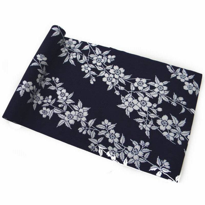 竺仙（ちくせん）綿コーマ地染 桜2-207 注染本染 高級浴衣反物