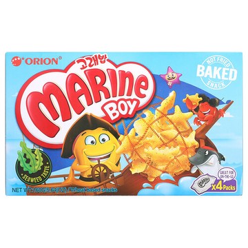 Orion, Marine Boy，小麥基零食，海藻，4 包，每包 1.41 盎司（40 克）