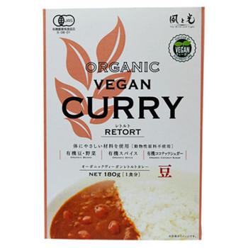 風と光 オーガニックヴィーガンレトルトカレー 豆 180g×24  a