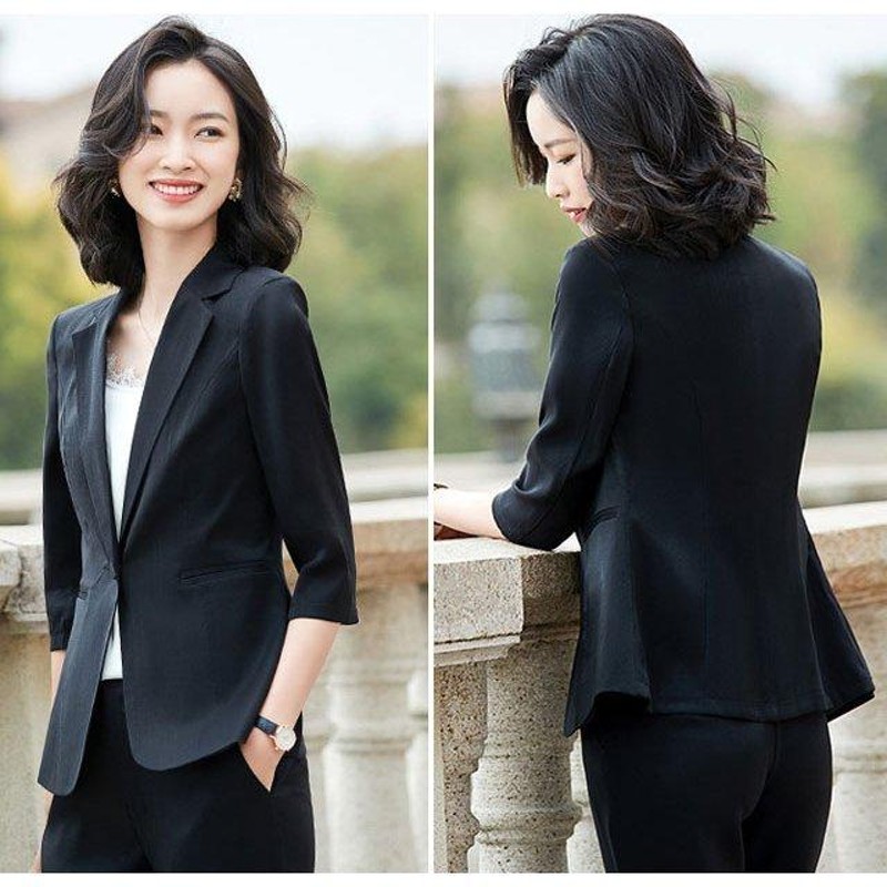 史上最も激安 パンツスーツ 黒 L フォーマル セットアップスーツ