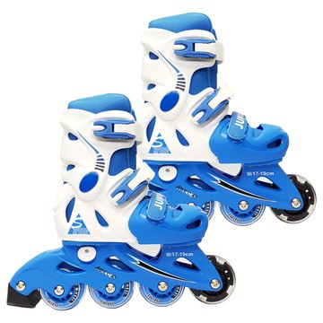 SUCCESS 成功硬殼鋁合金伸縮直排輪 藍色 M(17~19cm) 兒童直排輪  1雙