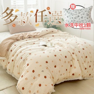 【夢之語】韓版石墨烯雙層紗蕾絲雲朵被 (多款任選) 6X7尺 可水洗 日韓熱銷 冬被 厚被 棉被 被胎 多用機能被