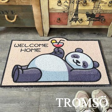 【TROMSO】北歐圈絲門口刮泥地墊45x75cm渡假熊貓