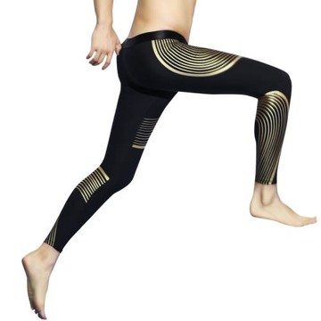 男士秋褲薄款緊身運動打底褲男款透氣健身褲彈力速干冰絲保暖襯褲