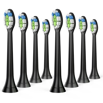【日本代購-現貨】Trustnice 兼容刷，兼容飛利浦 Sonicare，電動牙刷，替換刷，適用於飛利浦 sonicare，牙刷，刷頭，鑽石清潔，去除牙菌斑，黑色，常規，10 件