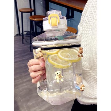 簡約網紅超大容量1600ml水杯女夏季高顏值學生運動便攜大號水壺男