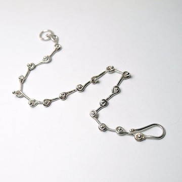 【Line 系列】 #a444 熔珠手鍊/ 925銀/ 手工禮物/ 客製化