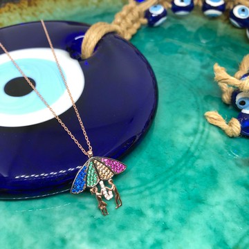 土耳其製925純銀 一支小雨傘定情項鍊