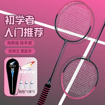 臺灣/✨羽毛球拍 熱銷2025款甜酷暗黑風  輕手感易上手 學生訓練 初學入門適用