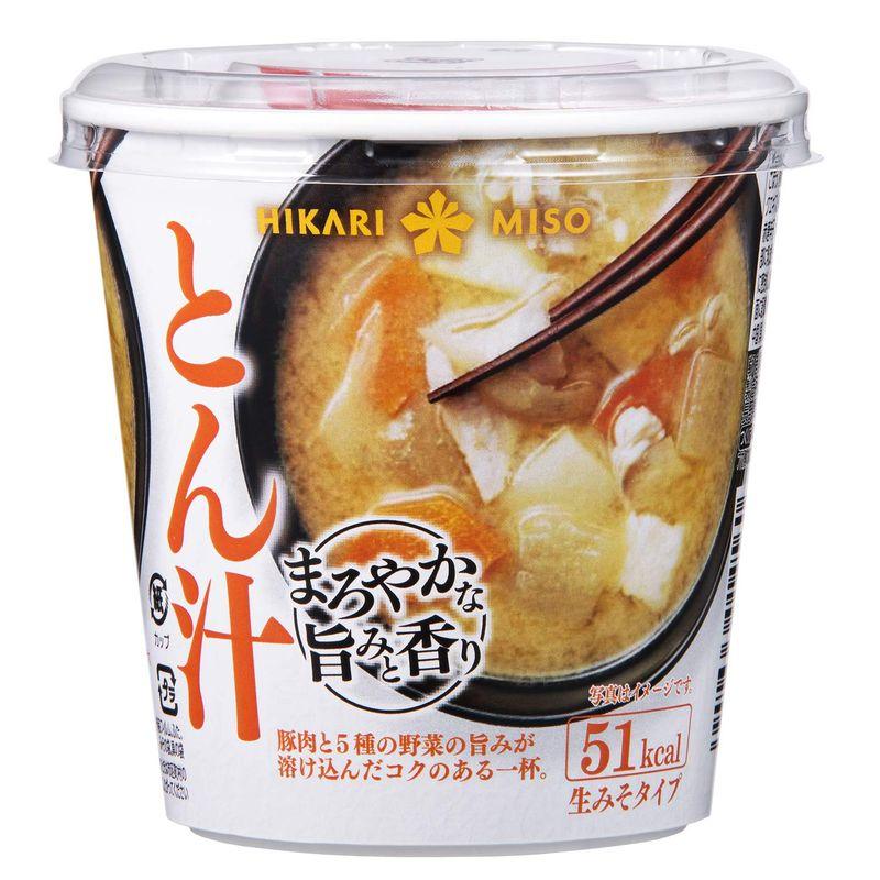 ひかり味噌 カップみそ汁 まろやかな旨みと香り とん汁 1食 ×6個