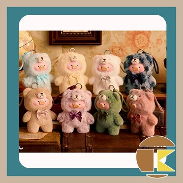 【補貨中】LuLu豬復古泰迪糖膠毛絨盲盒 收藏擺飾Q版公仔 一中盒6入｜愛蛋客