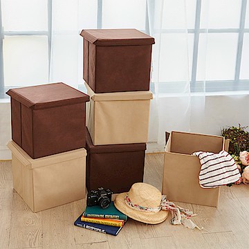 H&R安室家 可折疊不織布收納箱/收納盒3入組 BNF54