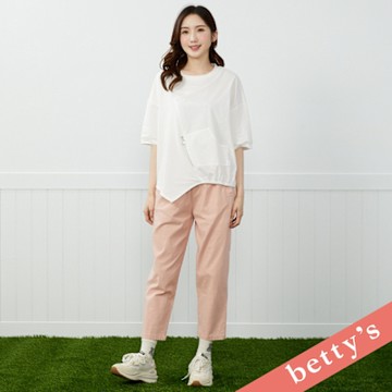 betty’s貝蒂思　特色剪裁口袋休閒長褲(粉色)
