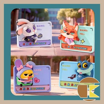 【現貨】迪士尼 瘋狂動物城 超級市民通行證 動物方城市 磁力冰箱貼 盲盒 盒玩 一中盒6入 愛蛋客