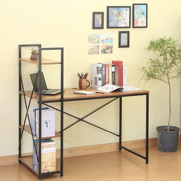 RICHOME 多功能工作桌(防潑水)(可調式腳墊) 電腦桌 工作桌 書桌 層架 DE291-1