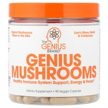 The Genius Brand, Genius Mushrooms，90 粒素食膠囊