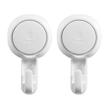 TAILI 太力 強力無痕真空吸盤掛勾 2個  11.5 x 6.4 x 4.3cm  白色  1盒