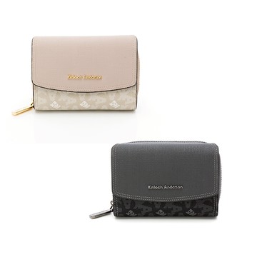 【金安德森】 Genevieve 經典老花折疊中夾 兩色任選