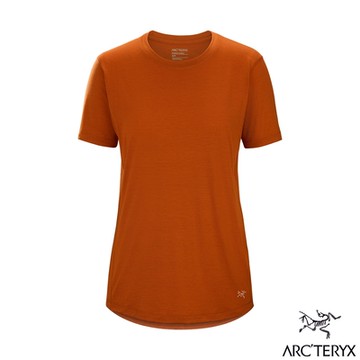 【Arcteryx 始祖鳥官方直營】女 Lana 羊毛短袖圓領衫 咖啡棕