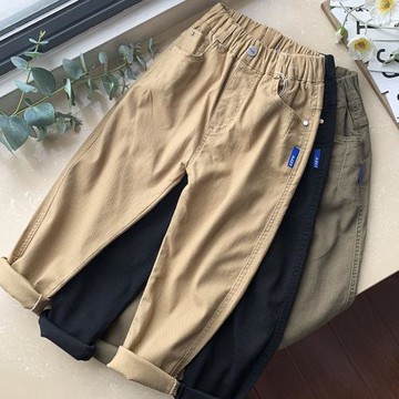 男童褲子春秋款外貿童裝秋裝2024新款兒童長褲休閑褲純棉中大童Z