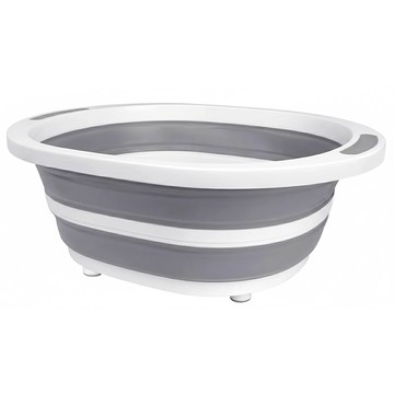 PEARL LIFE 珍珠金屬 砧板折疊洗物盆  白色 + 灰色  1個