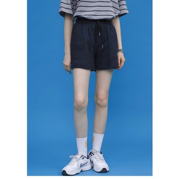 OG元素新款側開叉寬松跑步休閑運動短褲女美式夏季薄款外穿熱褲