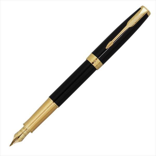 PARKER パーカー ソネット ラックブラックGT 万年筆 ペン先 F 細字 筆記具 1950550