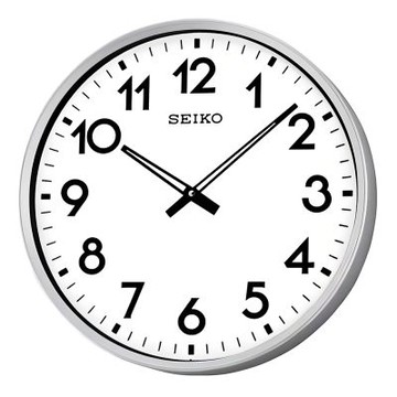 SEIKO 精工 指針式簡約時鐘 掛鐘 時鐘-銀框 QXA560S_SK045
