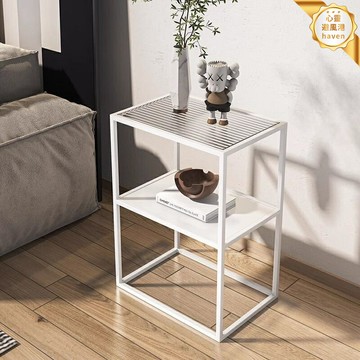 【鐵藝雙層】床頭櫃 置物架 茶几 邊幾 落地式 臥室 客廳 浴室 衛生間 工廠直供 多場景適用 簡約現代風格