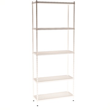 [客尊屋]粗管/沖孔/35x90x225hcm 白騎士沖孔 五層架白騎士