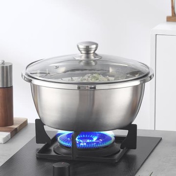 蒸鍋湯鍋不銹鋼加厚雙耳家用蒸煮泡面小鍋蒸鍋專用燃氣電磁爐煮鍋