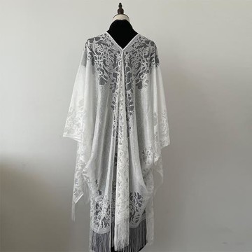 配旗袍披肩2025年新款夏天外搭防曬女士流蘇夏季女薄款蕾絲披肩夏