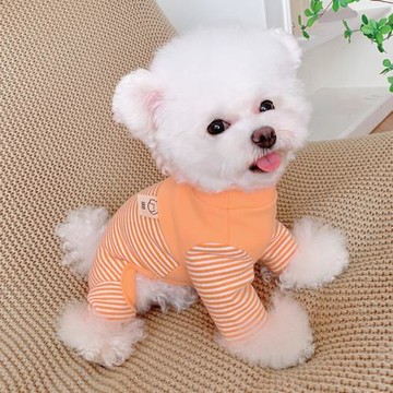 條紋四腳冬裝小狗狗衣服貓貓小狗泰迪雪納瑞寵物小型犬比熊秋冬款