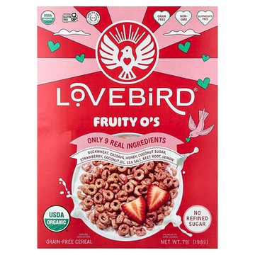 Lovebird, 無穀物麥片圈，有機果味，7 盎司（198 克）