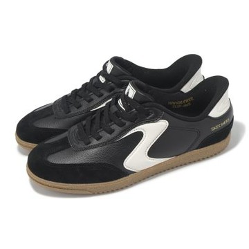 Skechers 休閒鞋 Hotshot-Perfect Choice 寬楦 瞬穿款 女鞋 黑白 彈性鞋帶 舒華代言款 德訓鞋 185322WBKW
