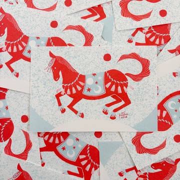 2026年生肖馬插畫明信片【5張套組】