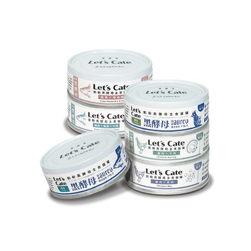 Let's cate 黑酵母主食保健營養貓罐80gx24罐(貓罐/主食罐/無膠罐/全齡貓/保健罐/免疫力維持)