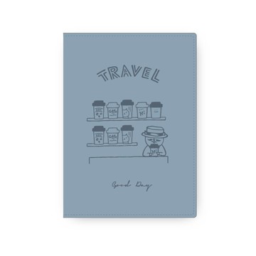 貓行李 2024年 年度雙線圈皮書衣手帳 32K-北歐藍