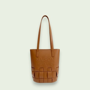 【Maison De Auri】COMO提包 純素皮革 PECAN BROWN 科莫波光: 胡桃棕