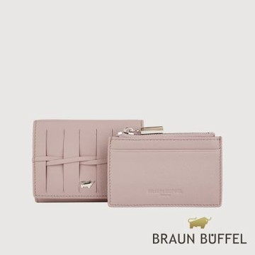【BRAUN BUFFEL 德國小金牛】台灣總代理 菲斯蒂-CNY 2卡三折短夾附可拆零錢袋-赤陶玫瑰色/BF881-416-ADR