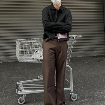 黑色貼布短版夾克男 秋冬美式潮牌小眾設計感行政潮流外套男