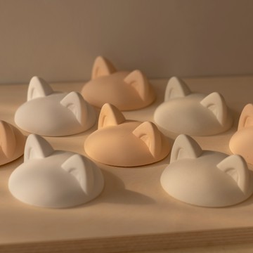 【 🐱 緞帶包裝 貓奴必買｜香氣自選 】3款任選.ᐟ.ᐟ  貓咪耳朵造型 水泥香氛蠟燭（80g）