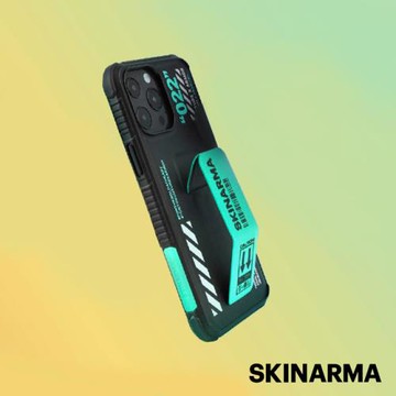 Skinarma日本潮牌 iPhone 13 Pro  Shingoki 022款磁吸支架防摔手機殼-綠