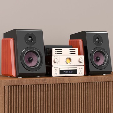 免運 開立發票 音響 組合音響 音箱 組合音響家庭hifi音響套裝3d高保真cd播放機家用桌面組合音響