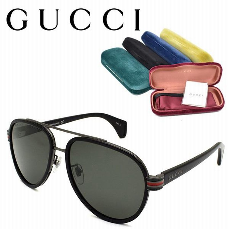 GUCCI グッチ サングラス メンズ レディース ブランド アイウェア UVカット 日焼け対策 ブラック グレー GG0447S-001 国内正規品  | LINEブランドカタログ