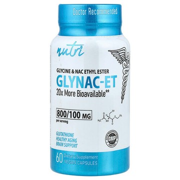 Nutri, ，Glynac-ET，甘氨酸和 NAC 乙酯，60 粒全素膠囊